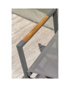 Sillón de jardín plegable HONFLEUR de aluminio y textileno gris antracita - 53x53x88 cm