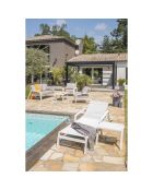 Lettino multiposizione Ibiza in alluminio e textilene bianco - 210x75x50/98 cm