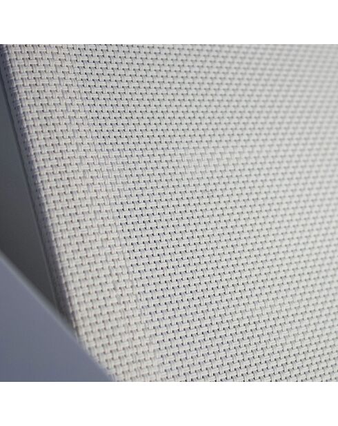 Lettino multiposizione Ibiza in alluminio e textilene bianco - 210x75x50/98 cm