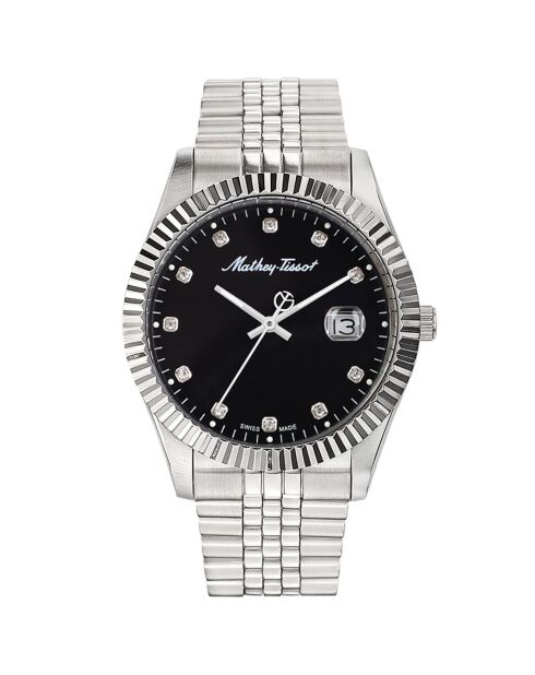 Montre Mixte Quartz en Acier Mathy II argentée