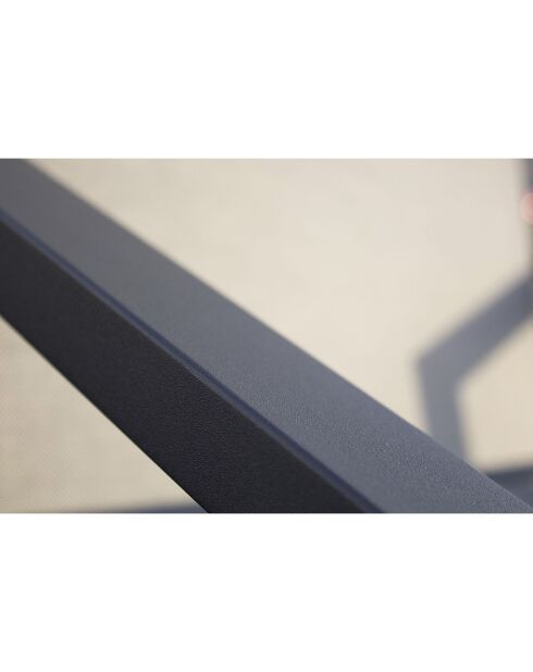 Ibiza Sonnenliege mit mehreren Positionen aus Aluminium und anthrazitgrauem Textilene — 210x75x50/98 cm