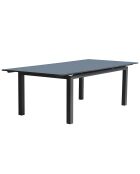 Miami Gartentisch aus Aluminium mit automatischer Verlängerung in Anthrazitgrau - 240/300x100x77 cm