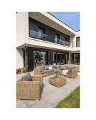 Montmartre 6-Sitzer-Gartenmöbel aus braunem geflochtenem Harz