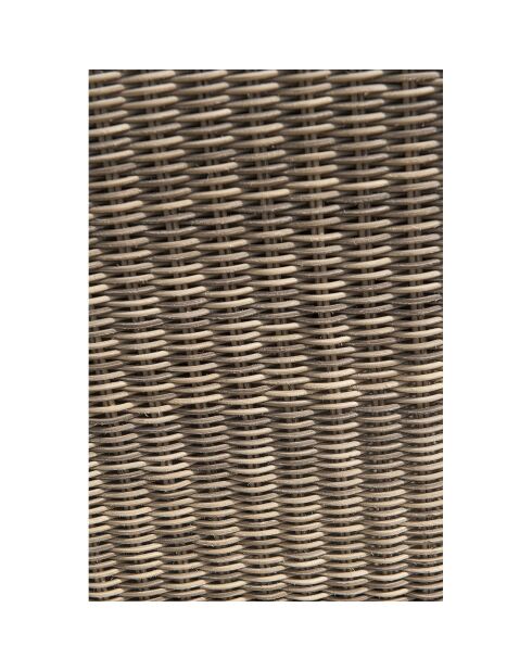 Montmartre 6-Sitzer-Gartenmöbel aus braunem geflochtenem Harz