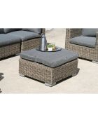 Montmartre 6-Sitzer-Gartenmöbel aus braunem geflochtenem Harz