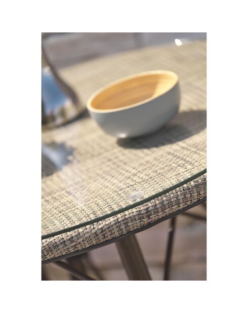 Ushuaia runder Gartentisch braun - D 70x74 cm