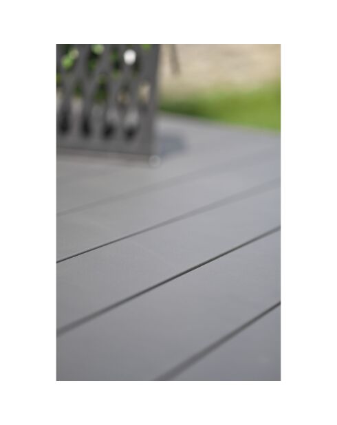 Miami uitschuifbare tuintafel antracietgrijs - 180/240x100x77 cm