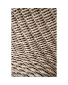 Mueble de jardín Isa de 5 plazas en resina tejida semicircular gris lujoso