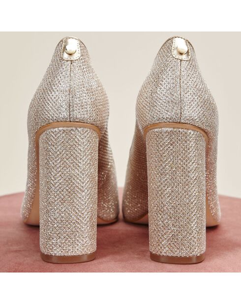 Escarpins Joanna irisé platine - Talon 9 cm