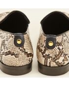 Mocassins en Cuir Vonga python/naturel