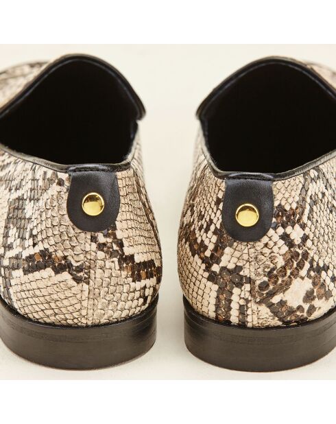 Mocassins en Cuir Vonga python/naturel