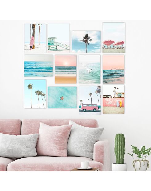 Peinture décorative  12 pièces multicolore - 20x15 cm