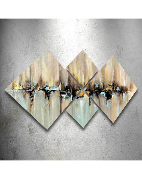 Toile décorative multicolore - 4 pièces