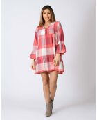 Robe 100 % Lin Debra rouge