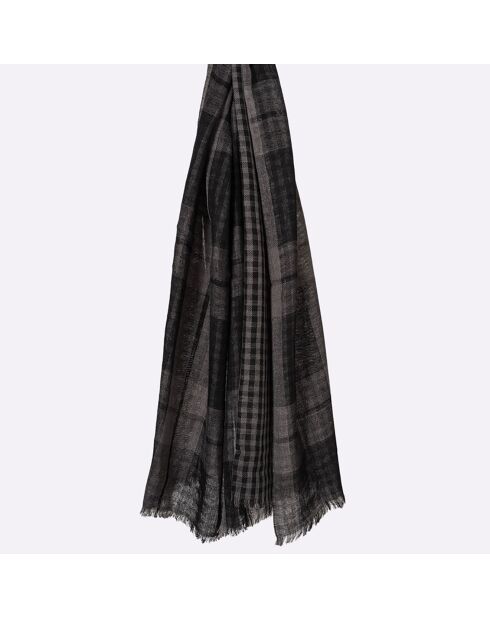 Écharpe 100% Laine Arturo gris anthracite - 65x190 cm