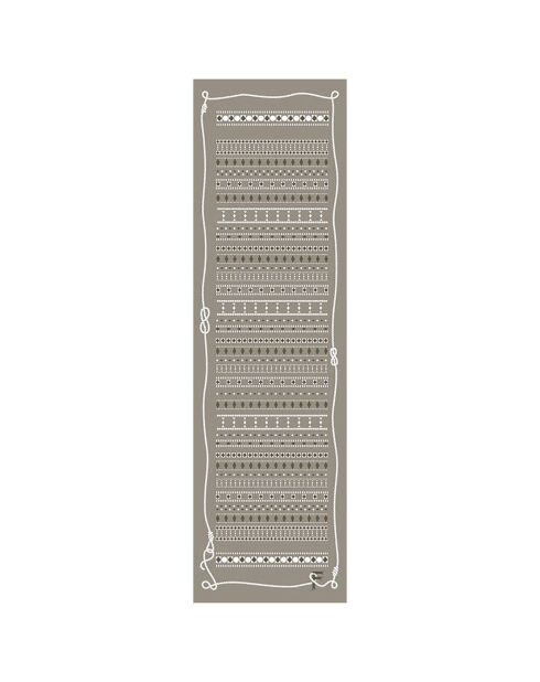 Foulard en Coton Francois taupe - 50x180 cm