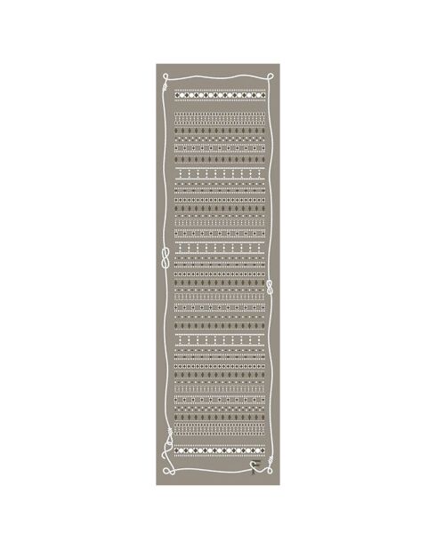 Foulard en Coton Francois taupe - 50x180 cm