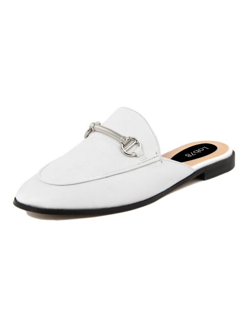 Mules en Cuir Rita blanches