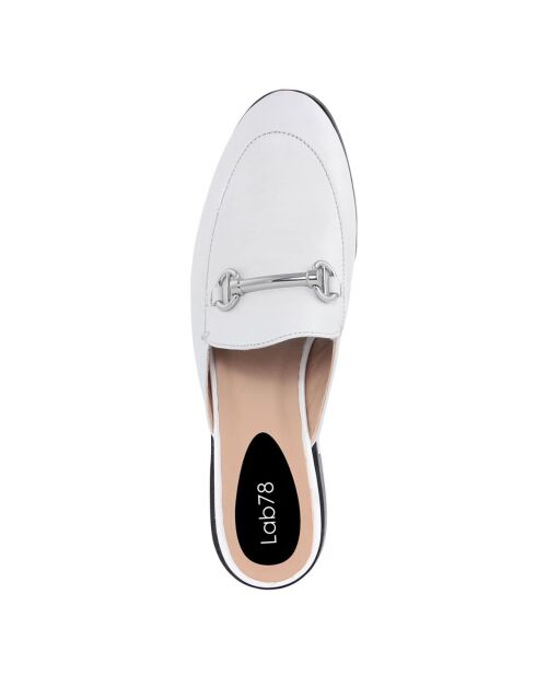 Mules en Cuir Rita blanches