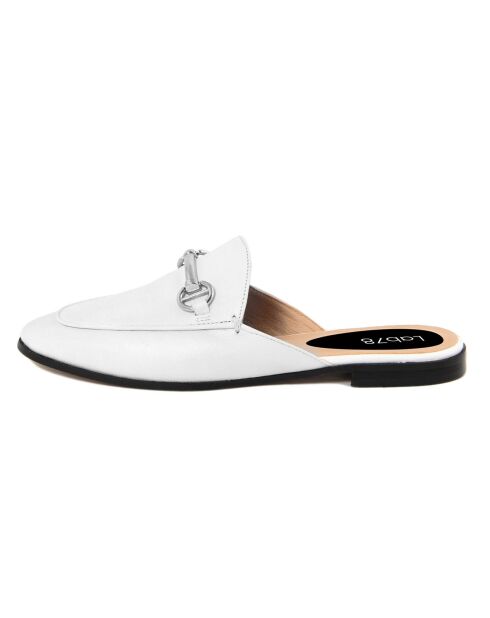 Mules en Cuir Rita blanches