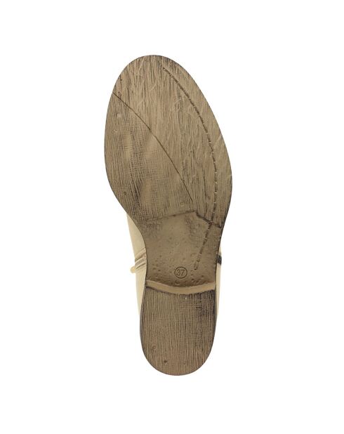 Bottines en Cuir Diamond sable - Talon 3.5 cm
