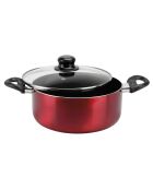 Faitout Cherry induction rouge - 24x10 cm