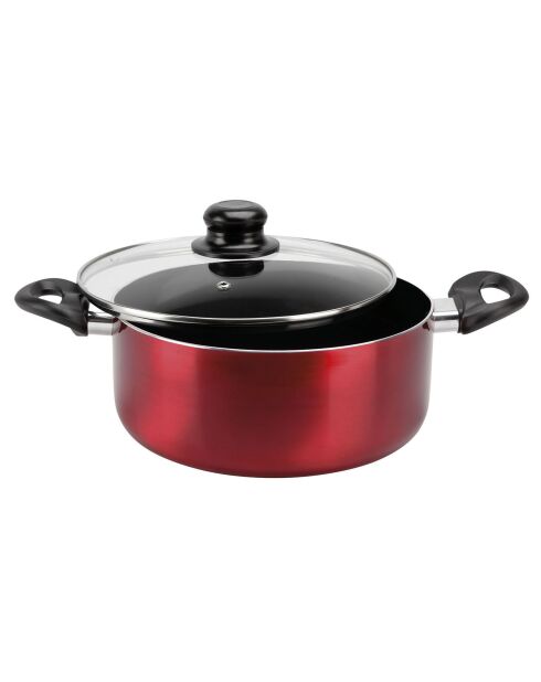 Faitout Cherry induction rouge - 24x10 cm