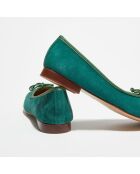 Ballerines en Velours de Cuir Irene pistache