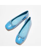 Ballerines en Cuir Vernis Irene bleu ciel