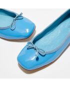 Ballerines en Cuir Vernis Irene bleu ciel