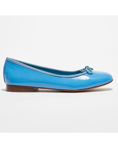 Ballerines en Cuir Vernis Irene bleu ciel