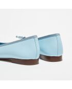 Ballerines en Cuir Lisse Jeanne bleu ciel