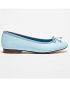 Ballerines en Cuir Lisse Jeanne bleu ciel