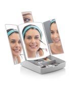 Miroir LED Pliable + Organisateur de maquillage 3-en-1 Panomir gris