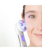 Masseur Facial avec Radiofréquence, Photothérapie & Électrostimulation Wace blanc