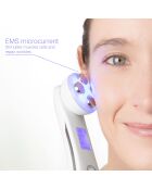 Masseur Facial avec Radiofréquence, Photothérapie & Électrostimulation Wace blanc