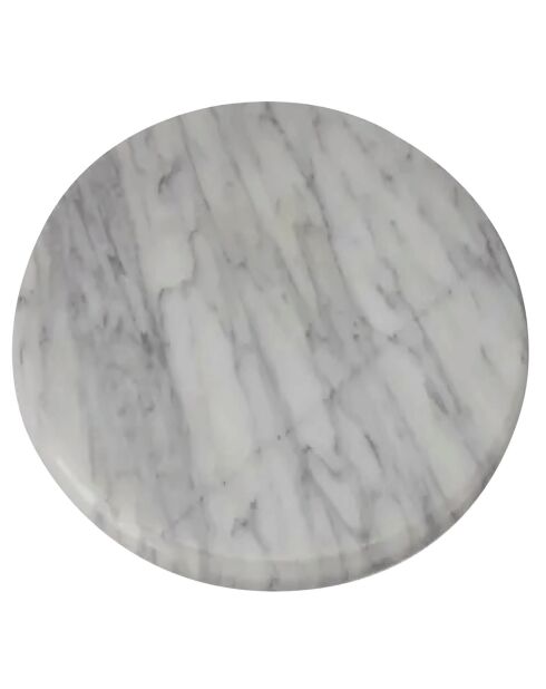 Dessous de plat en Porcelaine effet marbre blanc/gris/noir - D.18 cm