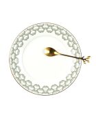 4 Cuillères à café feuille dorée - 11.8 cm