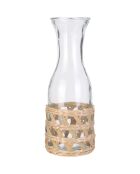 Bouteille avec cannage transparente - 1 L