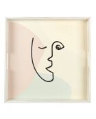 Plateau bois Arty multicolore - D.40 cm