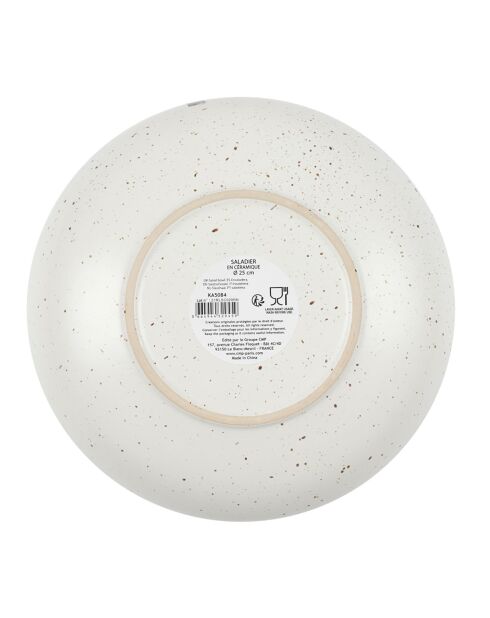 Saladier Portofino blanc/beige - D.25.2 cm