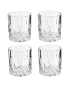 Bouteille whisky et 4 verres transparente - 9x9x24 cm