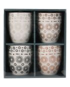 Coffret 4 tasses Mirage multicolores - 25 cl
