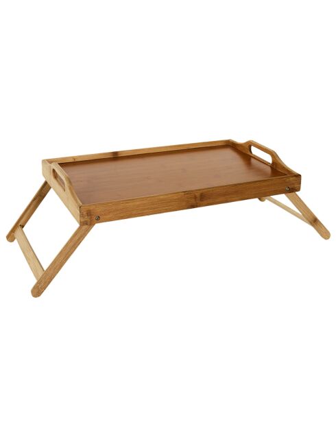 Plateau depliant bambou beige - 45.5x30x17 cm