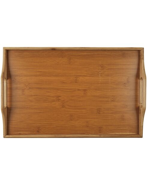 Plateau depliant bambou beige - 45.5x30x17 cm