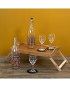 Plateau depliant bambou beige - 45.5x30x17 cm