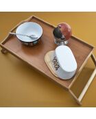 Plateau depliant bambou beige - 45.5x30x17 cm