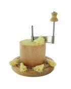 Racloir à fromage avec cloche marron/transparent/gris - 18.2x24.5 cm
