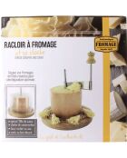 Racloir à fromage avec cloche marron/transparent/gris - 18.2x24.5 cm
