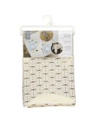 Mantel con motivos geométricos blanco/dorado - 250x140 cm